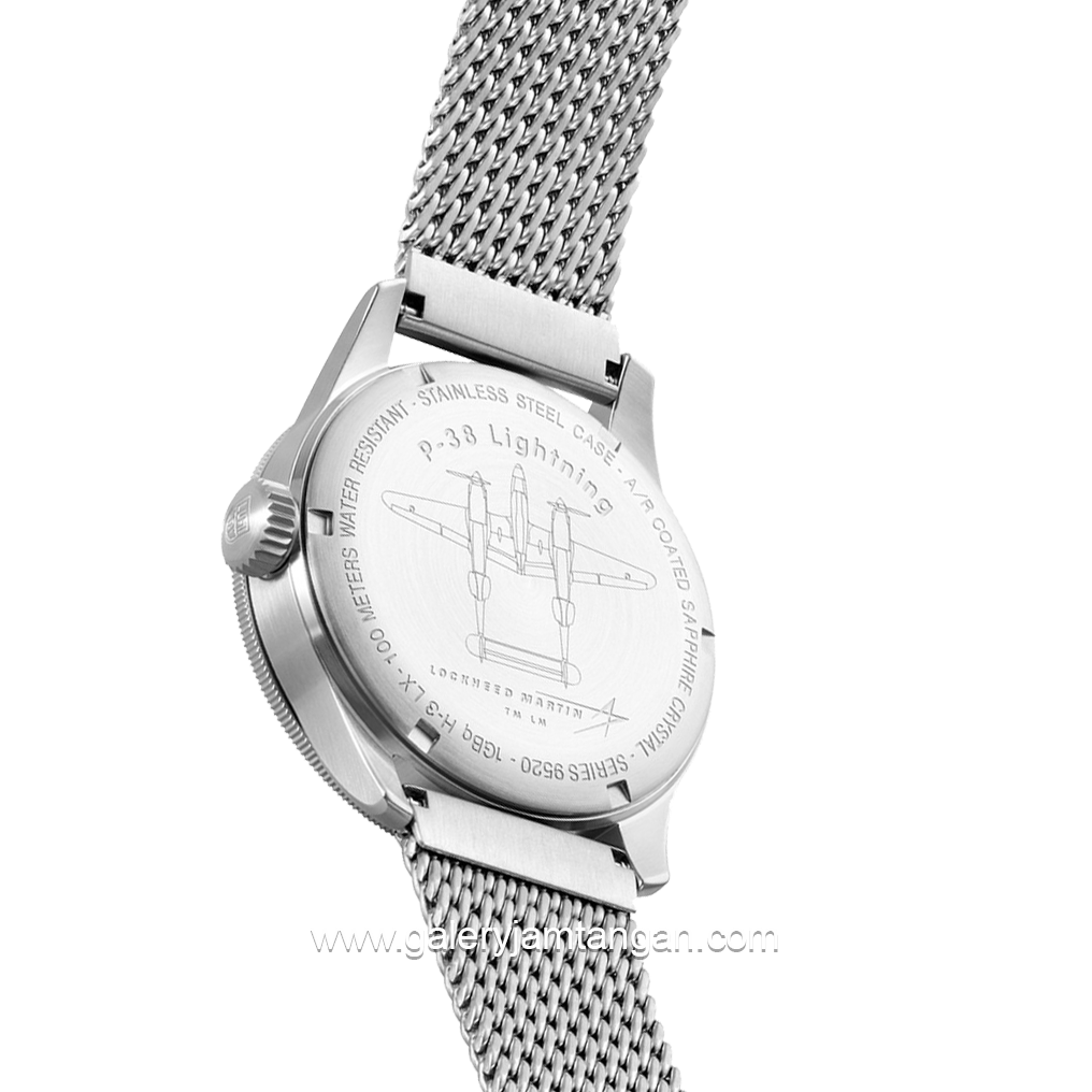 LUMINOX 9522 Air Pilot P-38 LIGHTNING, Pilot Watch Stainless Steel