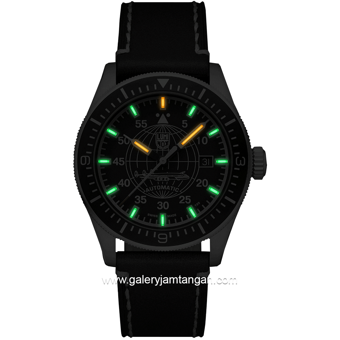 LUMINOX 9601 Air Automatic Constellation, Pilot Watch Leather Strap