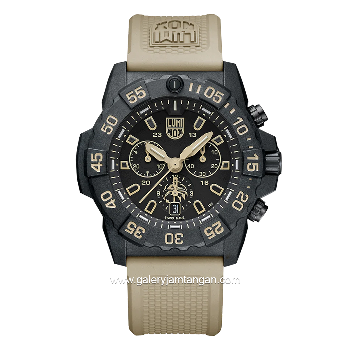 LUMINOX XS.3590.NSF Cream Genuine Rubber Strap Swiss Made
