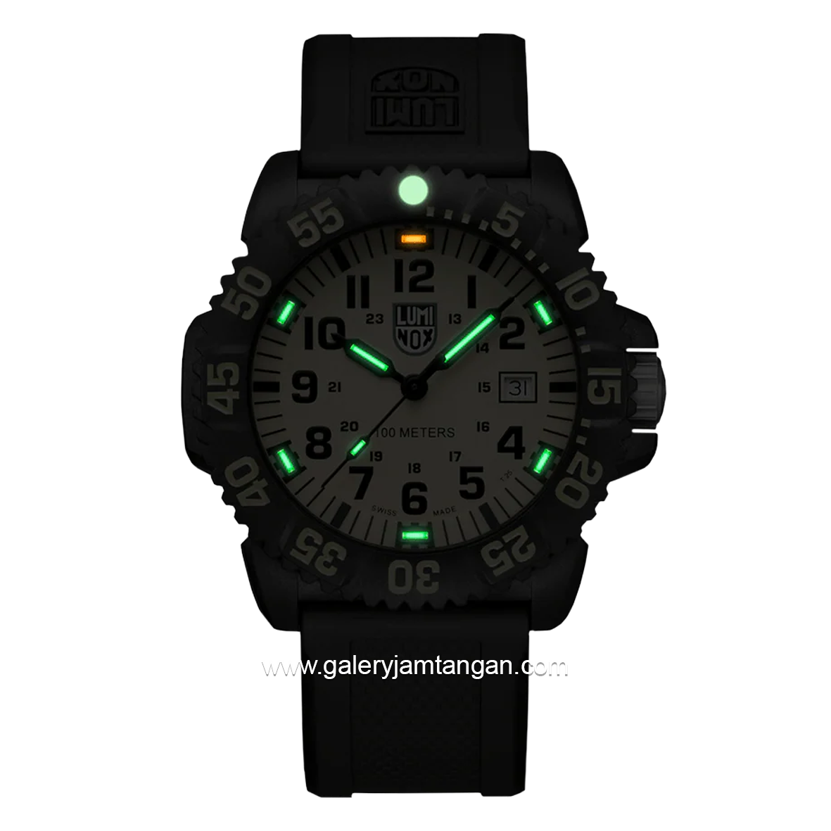 LUMINOX X2.2055.1 Black Dial Yellow Genuine Rubber Swiss Made