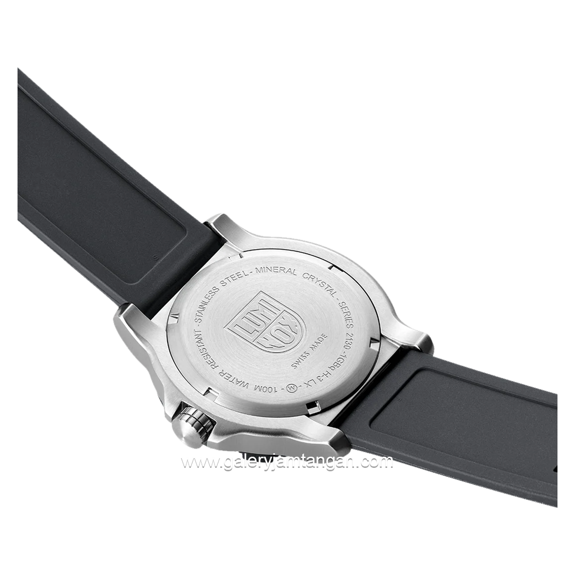 LUMINOX X2.2145 Black Silver Genuine Rubber Swiss Made