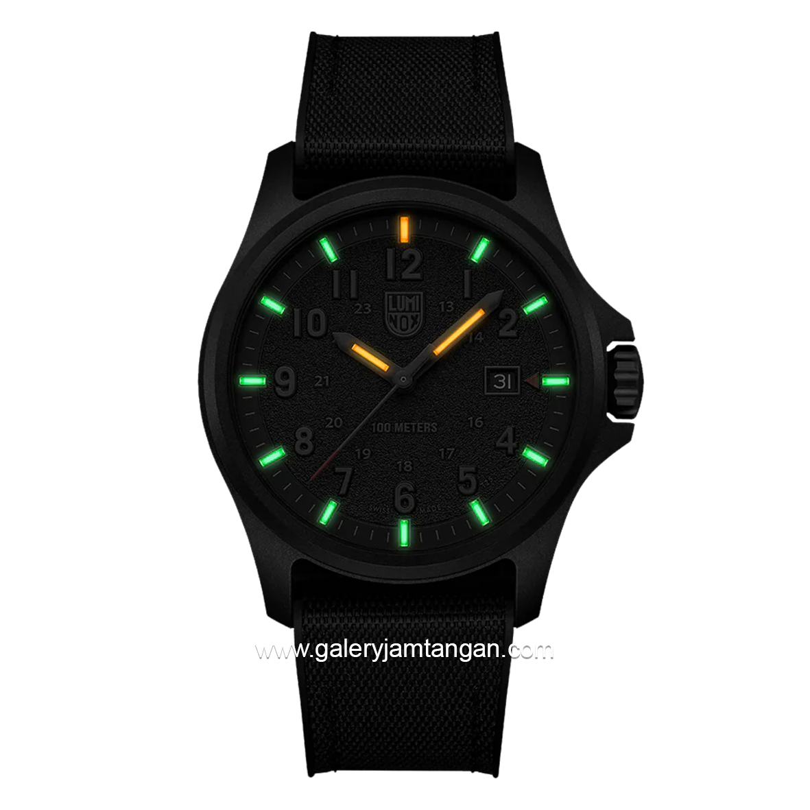 LUMINOX XL.1961 Black Genuine Rubber Swiss Made