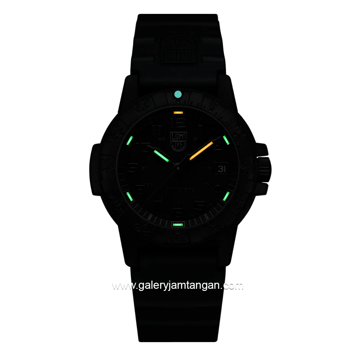LUMINOX XS.0301.BO.L Full Black Genuine Rubber Swiss Made