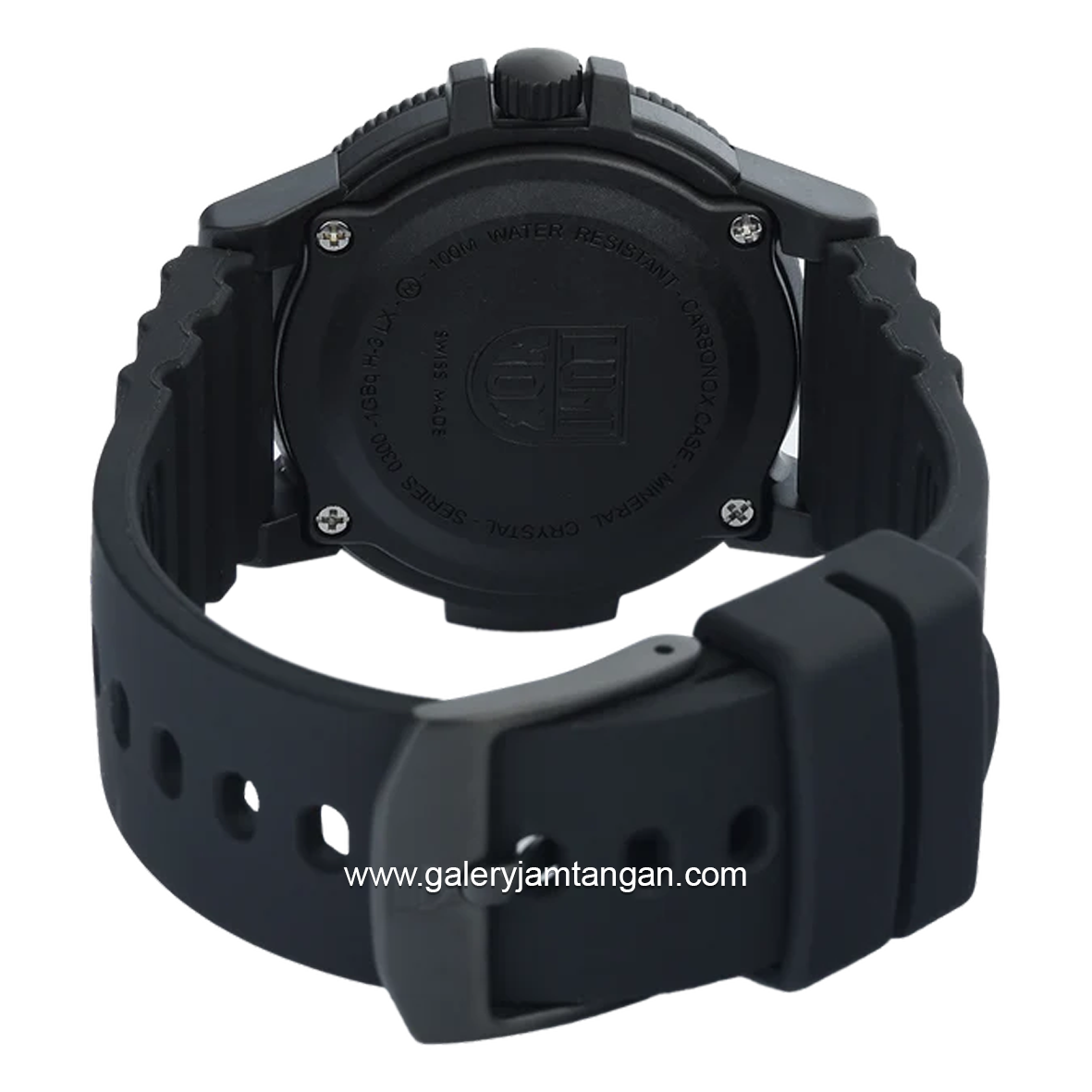 LUMINOX XS.0301.BO.L Full Black Genuine Rubber Swiss Made