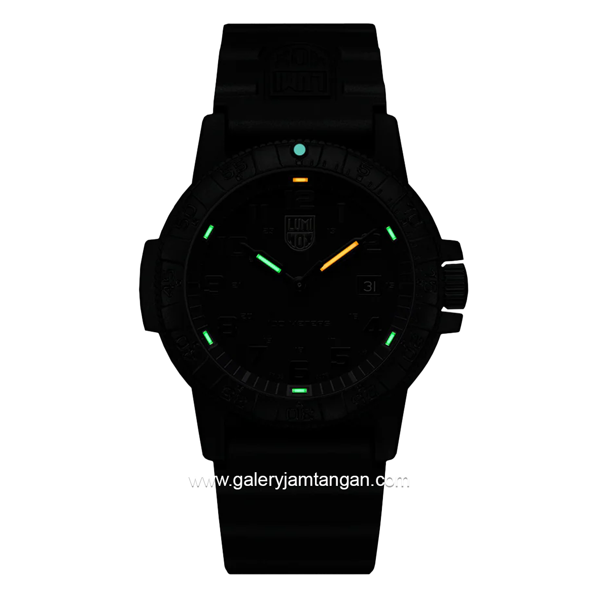 LUMINOX XS.0321.BO.L Black Genuine Rubber Swiss Made