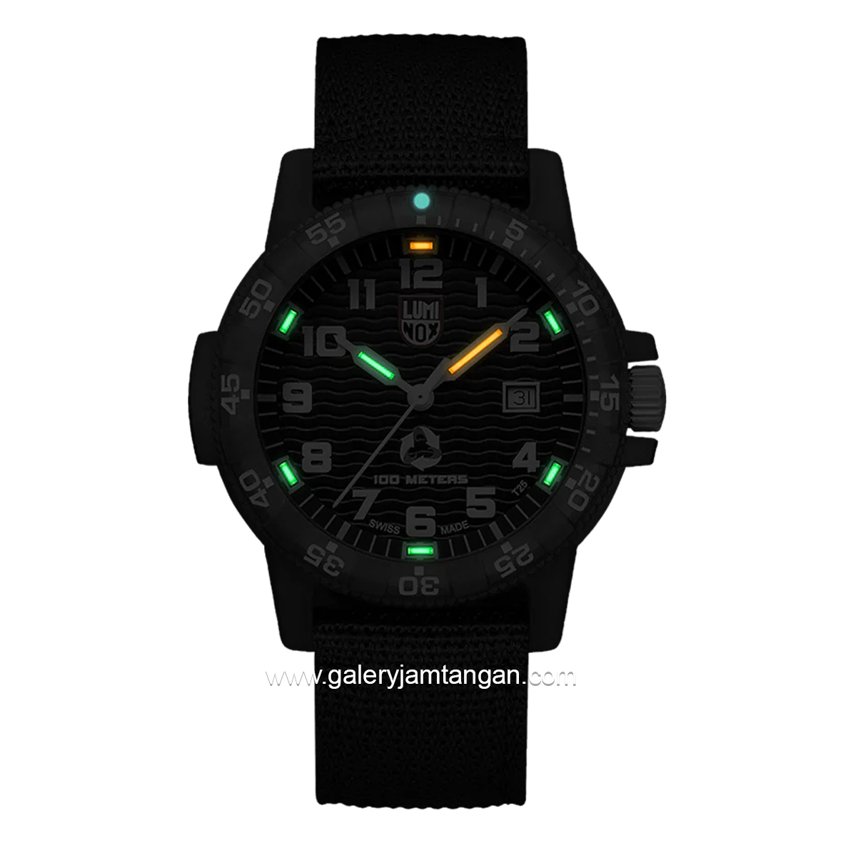 LUMINOX XS.0321.ECO tide ECO, Sustainable Black Nylon Strap Swiss Made