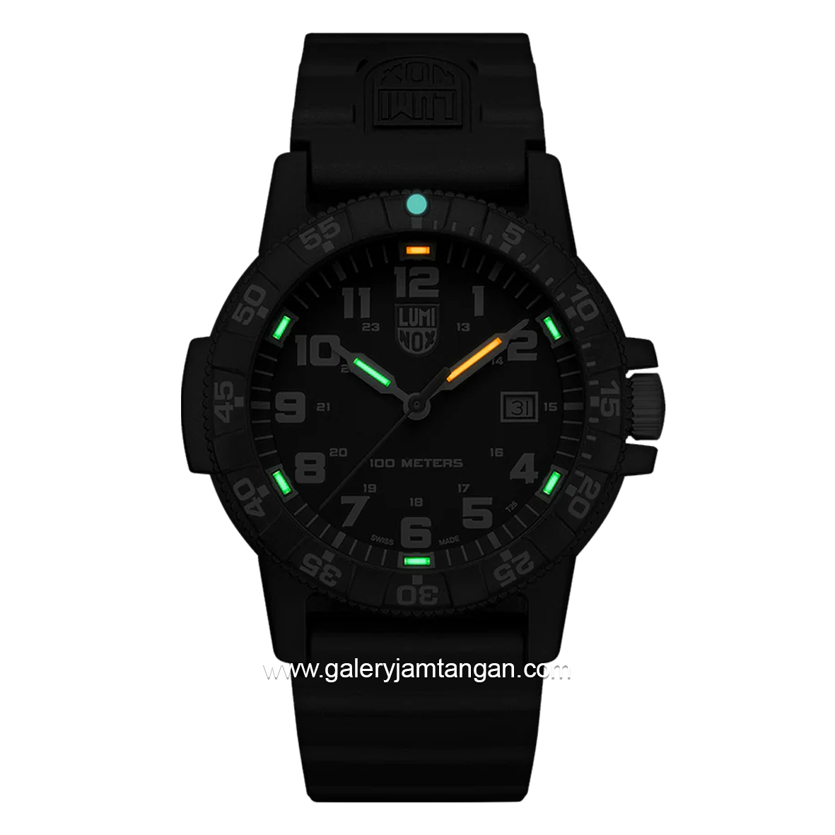 LUMINOX XS.0321.L Black Genuine Rubber Swiss Made