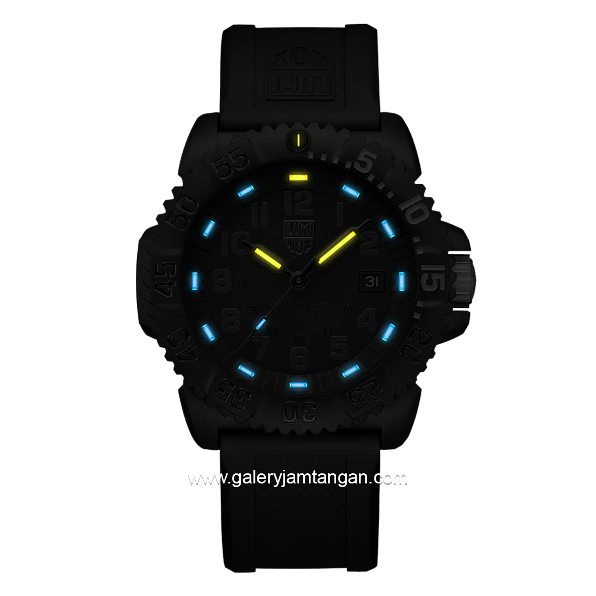 LUMINOX XS.3051.GO.NSF Black Genuine Rubber Swiss Made