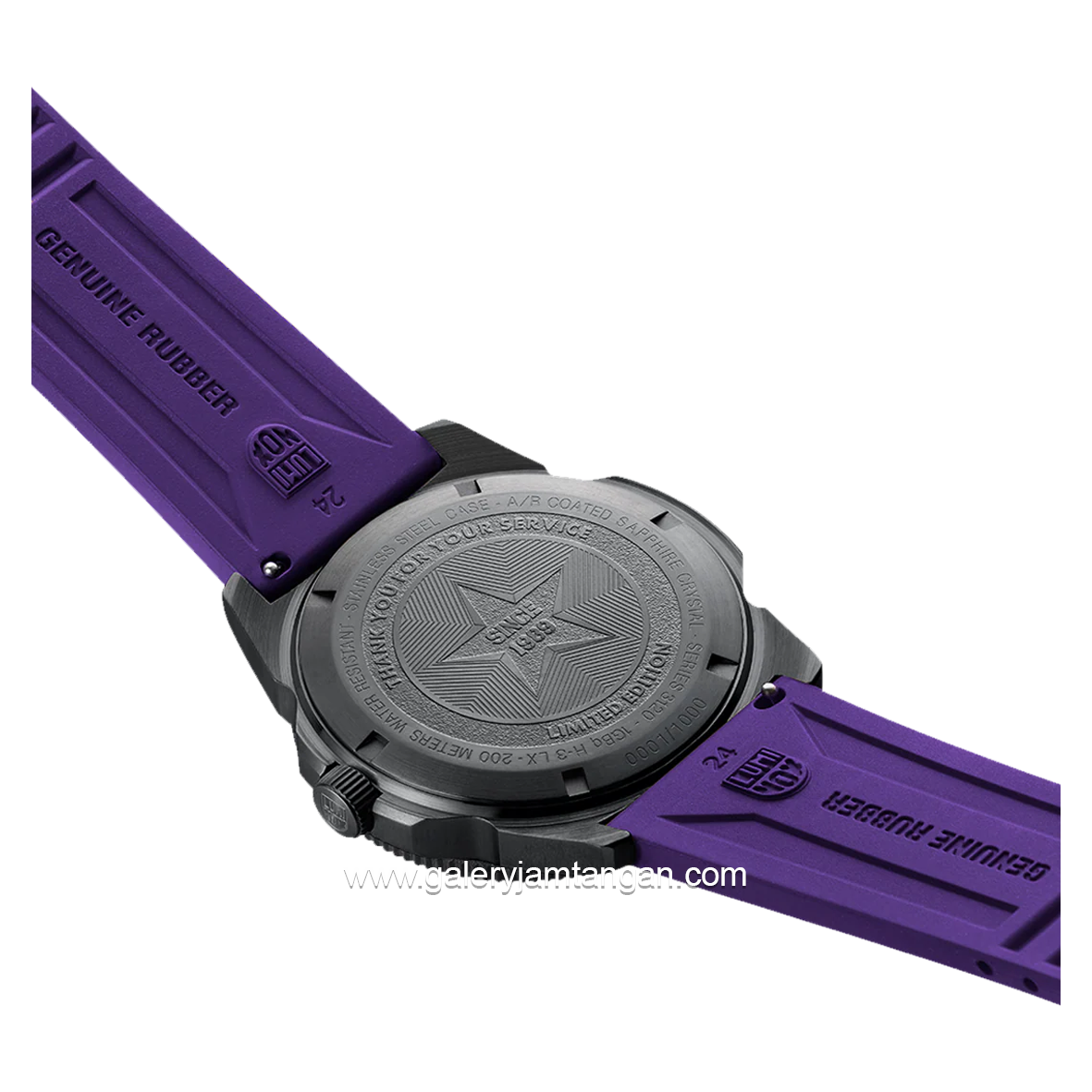 LUMINOX XS.3121.BO.TY Limited Edition Purple Black Genuine Rubber Swiss Made
