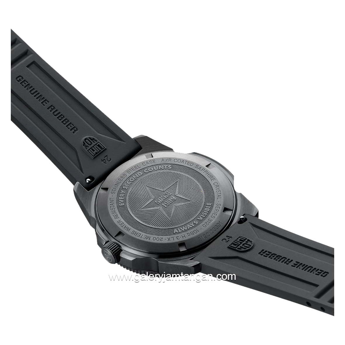 LUMINOX XS.3121.BO Black Series Genuine Rubber Swiss Made