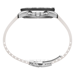 LUMINOX XS.3141 White Silver Genuine Rubber Chronograph Swiss Made