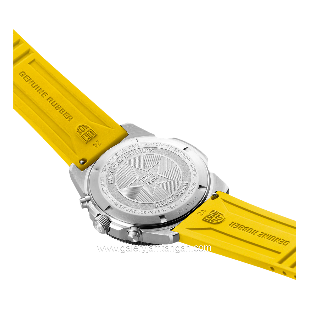 LUMINOX XS.3145 Yellow Genuine Rubber Chronograph Swiss Made