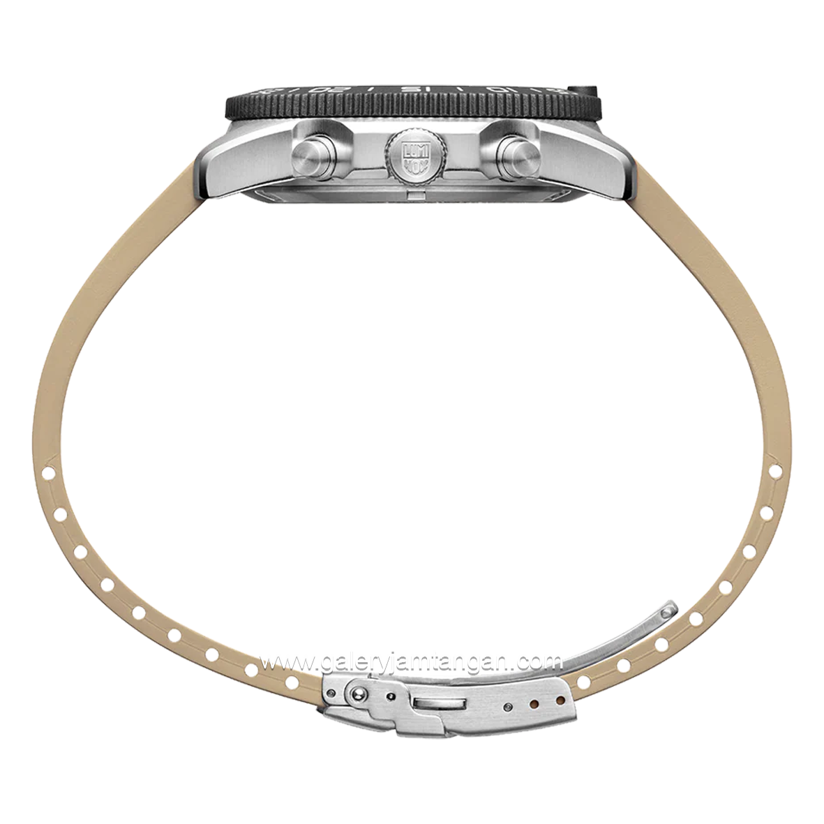 LUMINOX XS.3150 Cream Silver Genuine Rubber Chronograph Swiss Made