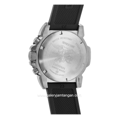 LUMINOX XS.3181.F Black Silver Genuine Rubber Chronograph Swiss Made