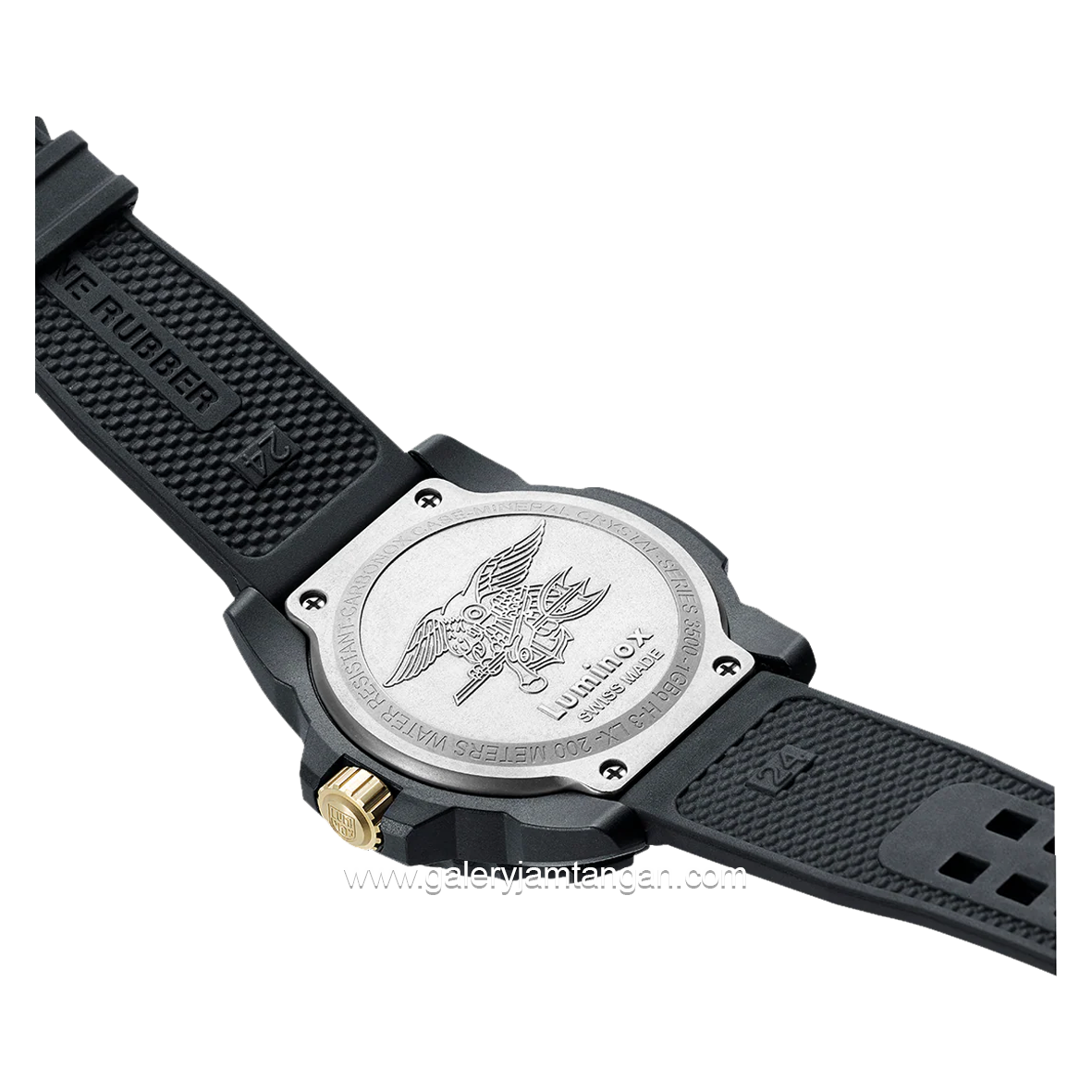 LUMINOX XS.3508.GOLD Navy SEAL Military Dive Watch Black Swiss Made