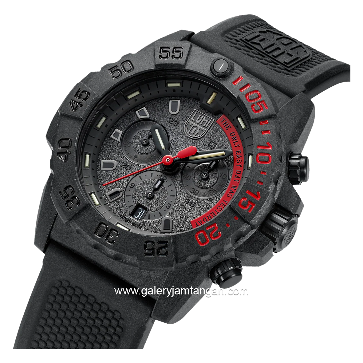 LUMINOX XS.3581.EY Black Series Genuine Rubber Swiss Made