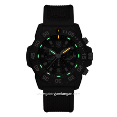 LUMINOX XS.3581 Black Genuine Rubber Chronograph Swiss Made