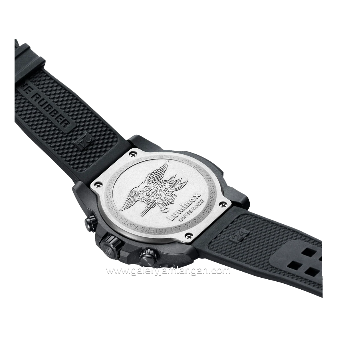 LUMINOX XS.3581 Black Genuine Rubber Chronograph Swiss Made