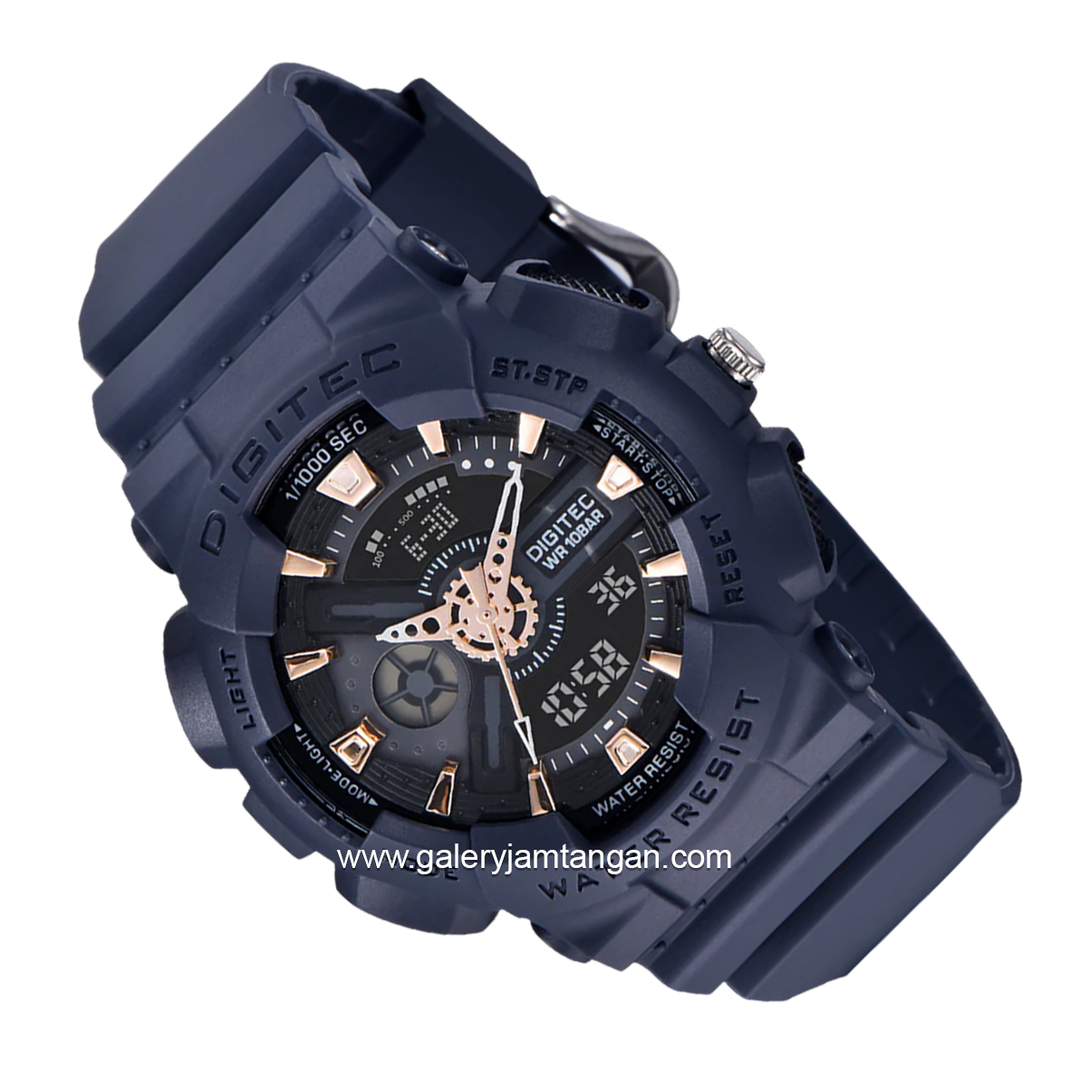 DIGITEC MDA-3020T Navy Digital Analog Rubber Strap