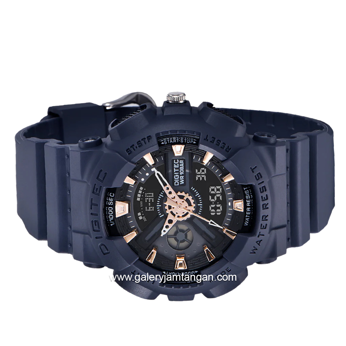 DIGITEC MDA-3020T Navy Digital Analog Rubber Strap