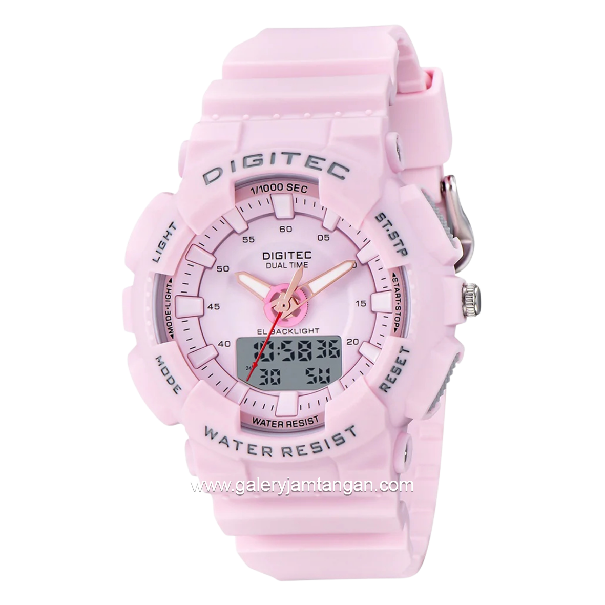 DIGITEC MDA-3035T Pink Digital Analog Rubber Strap