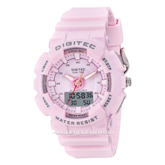 DIGITEC MDA-3035T Pink Digital Analog Rubber Strap