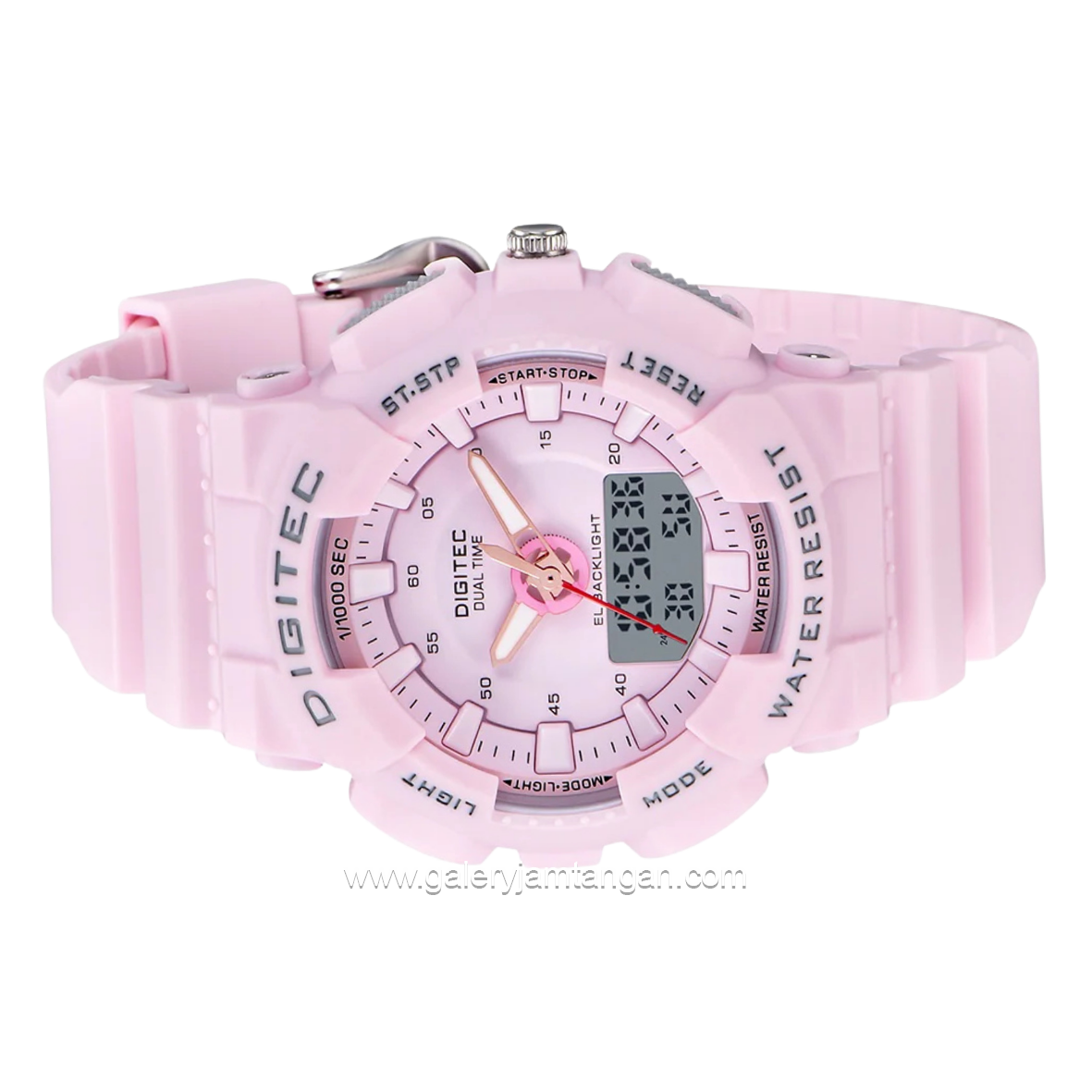 DIGITEC MDA-3035T Pink Digital Analog Rubber Strap