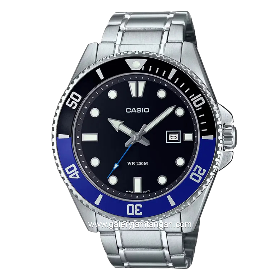 CASIO MDV-107D-1A2VDF Silver Dial Black Stainless Steel Strap