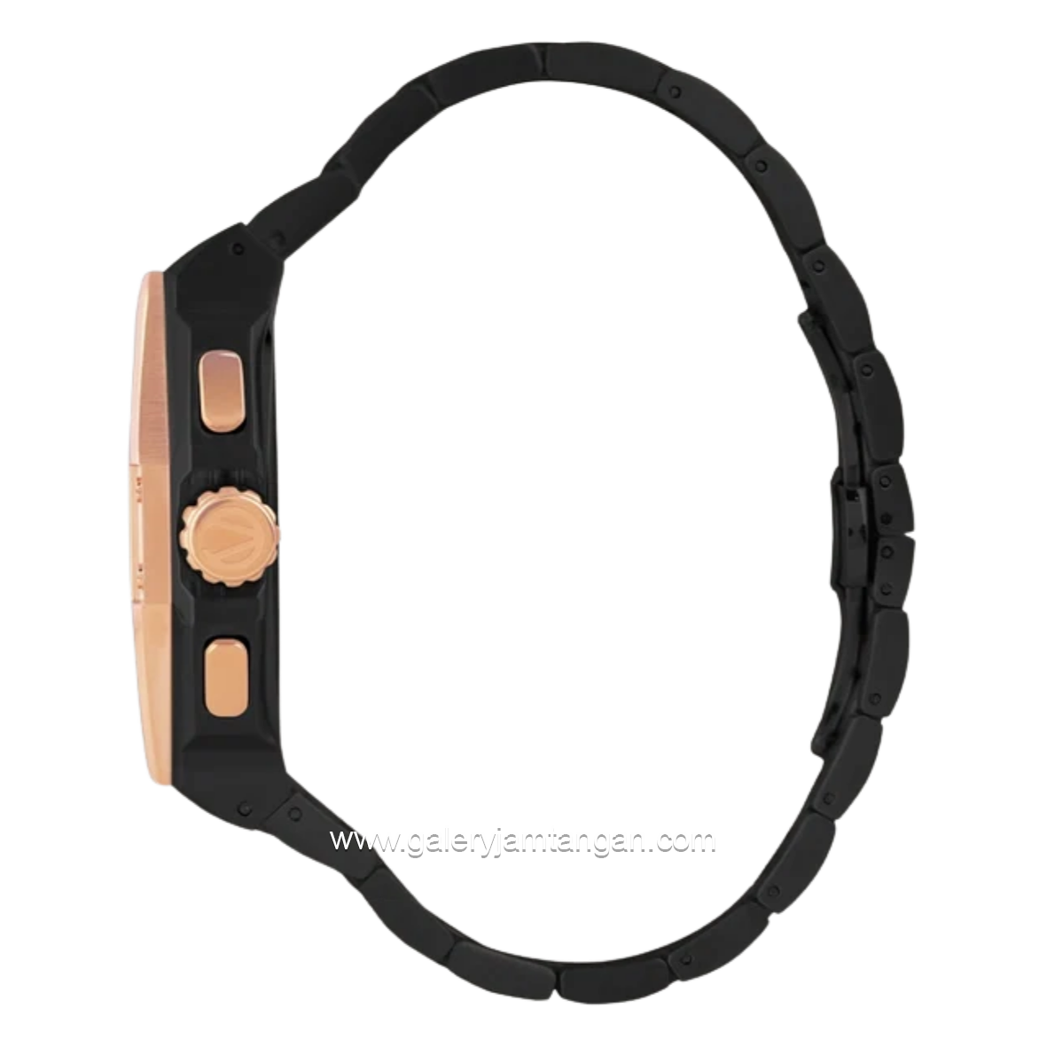CHRIST VERRA CV 12381G-18 Black Gold Stainless Steel Strap