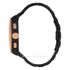 CHRIST VERRA CV 12381G-18 Black Gold Stainless Steel Strap
