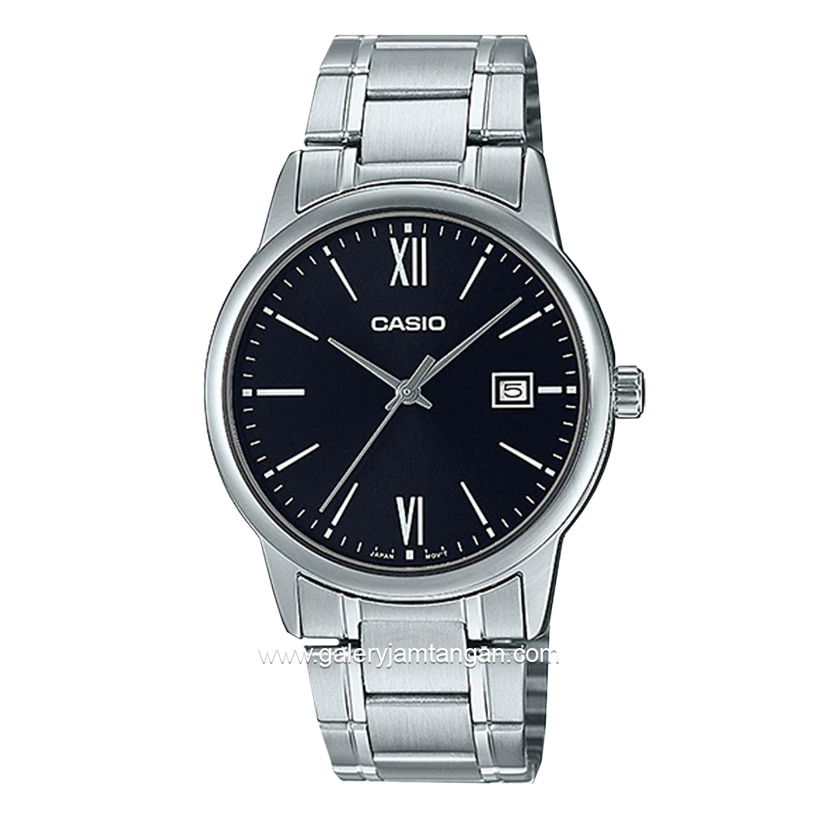 Casio General MTP-V002D-1B3UDF Silver Dial Black Stainless Steel