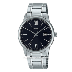 Casio General MTP-V002D-1B3UDF Silver Dial Black Stainless Steel