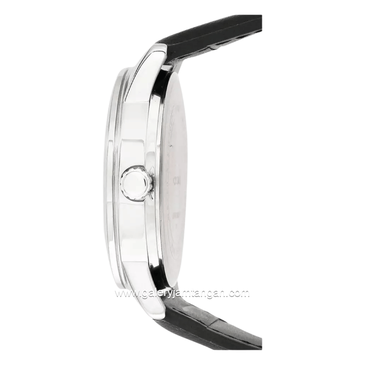 Casio MTP-V002L-7B3UDF Black Silver Dial Silver Leather Strap