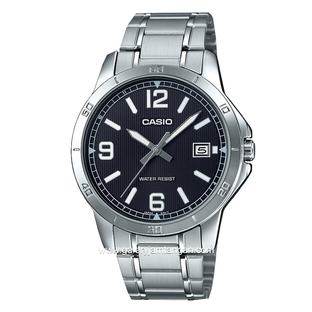 Casio General MTP-V004D-1B2UDF Silver Dial Black Stainless Steel