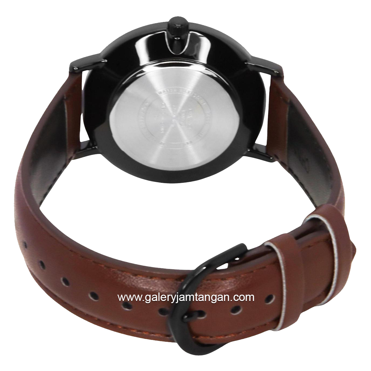 CASIO MTP-VT03BL-7BDF Brown Dial White Leather Strap