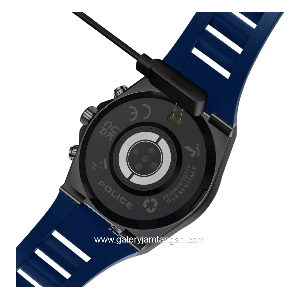 POLICE MY.AVATAR.2 PEIUN00003X1 Smartwatch Black Blue Silicone + Extra Strap