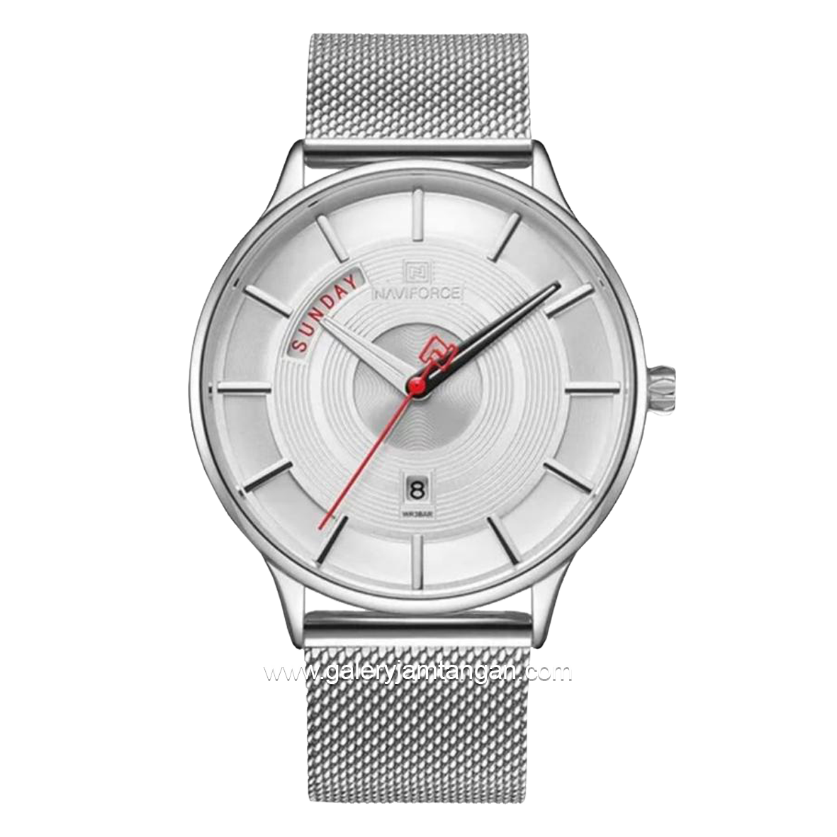 NAVIFORCE NF-3007 Full Silver Sandrope Strap