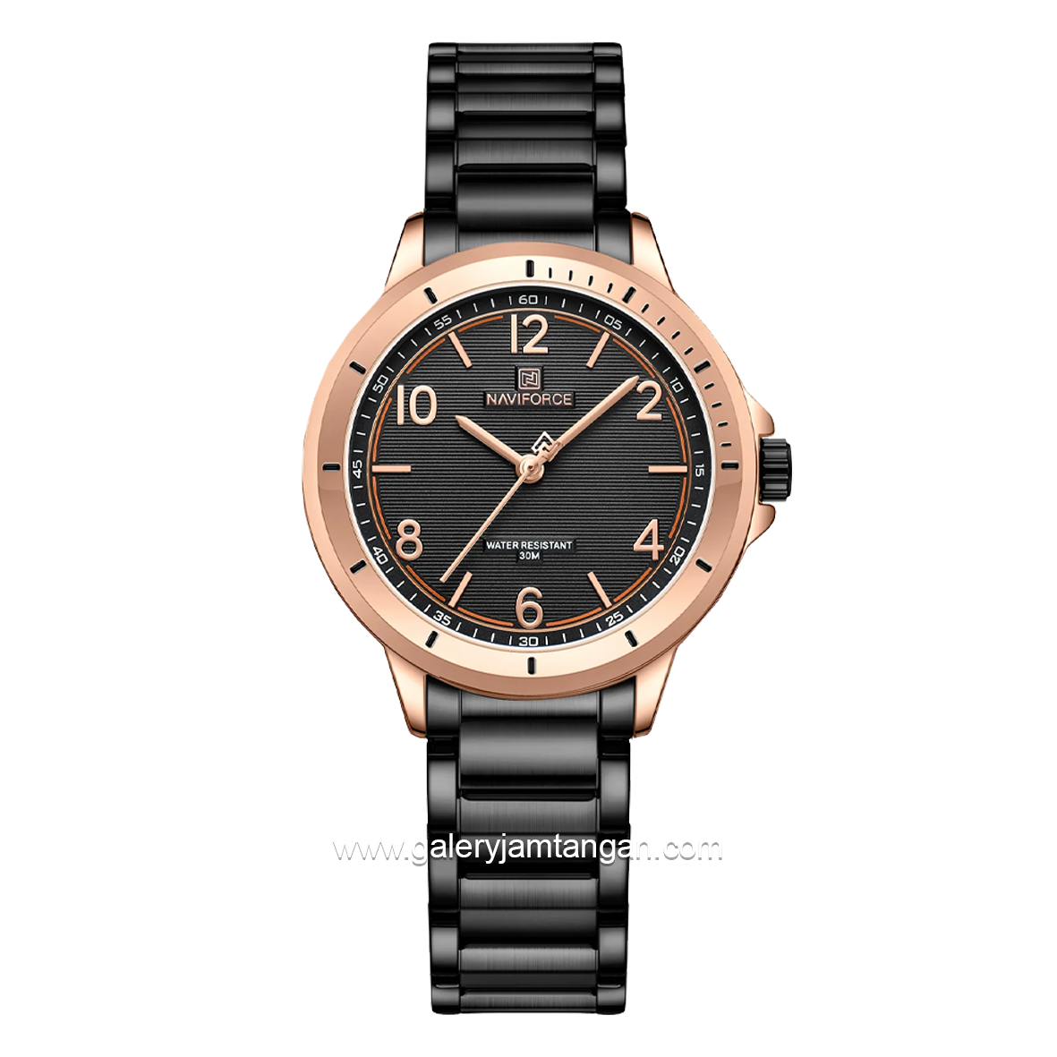 NAVIFORCE NF-5021L Black Rosegold Stainless Steel Strap