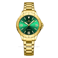 NAVIFORCE NF-5022L Women's Watch Gold Dial Green Stainless Steel