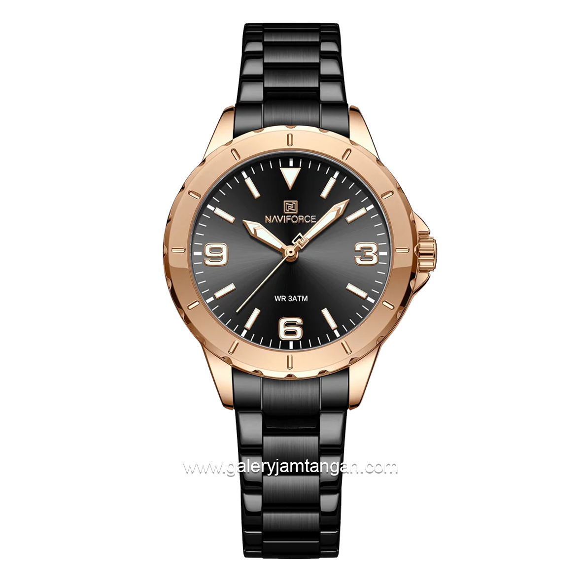 NAVIFORCE NF-5022L Women's Watch Black Rosegold Stainless Steel