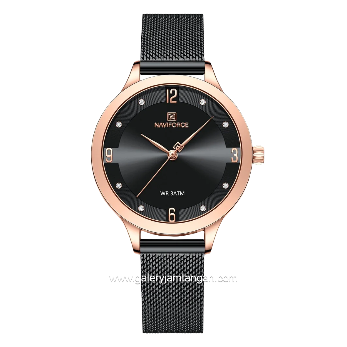 NAVIFORCE NF-5023L Women's Watch Black Rosegold Stainless Steel