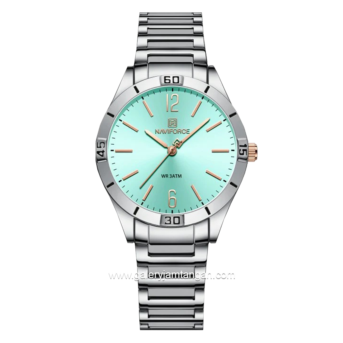 NAVIFORCE NF-5029L Silver Dial Blue Stainless Steel Strap