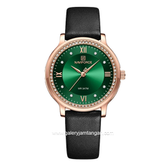 NAVIFORCE NF-5036L Women Watch Black Leather Strap