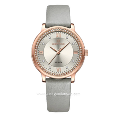 NAVIFORCE NF-5036L Women Watch Ring Rosegold Leather Strap