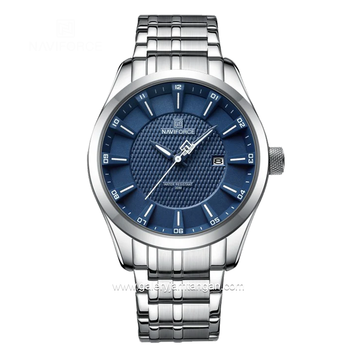 NAVIFORCE NF-8032 Silver Dial Navy Stainless Steel