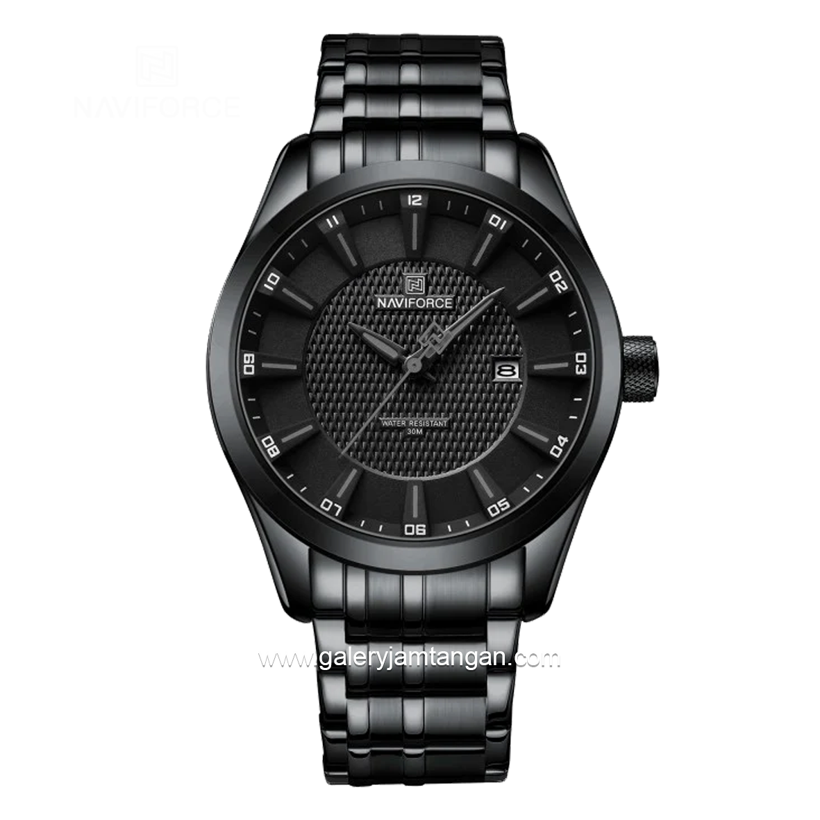 NAVIFORCE NF-8032 Black Hour Marker Grey Stainless Steel