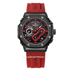 NAVIFORCE NF-8035G & NF-8035L Chronograph Red Black Rubber Strap
