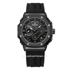 NAVIFORCE NF-8035G & NF-8035L Chronograph Full Black Rubber Strap