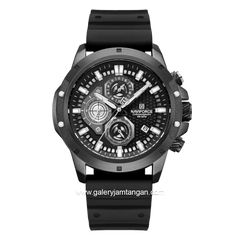 NAVIFORCE NF-8036M Chronograph Full Black Silicone Strap