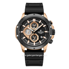 NAVIFORCE NF-8036M Chronograph Black Rosegold Silicone Strap